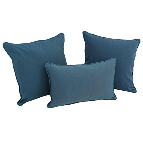Buy farmhouse furniture Double-corded Solid Twill Throw Pillows with Inserts (Set of 3), Natural - Modern Cottage Farmhouse Furniture