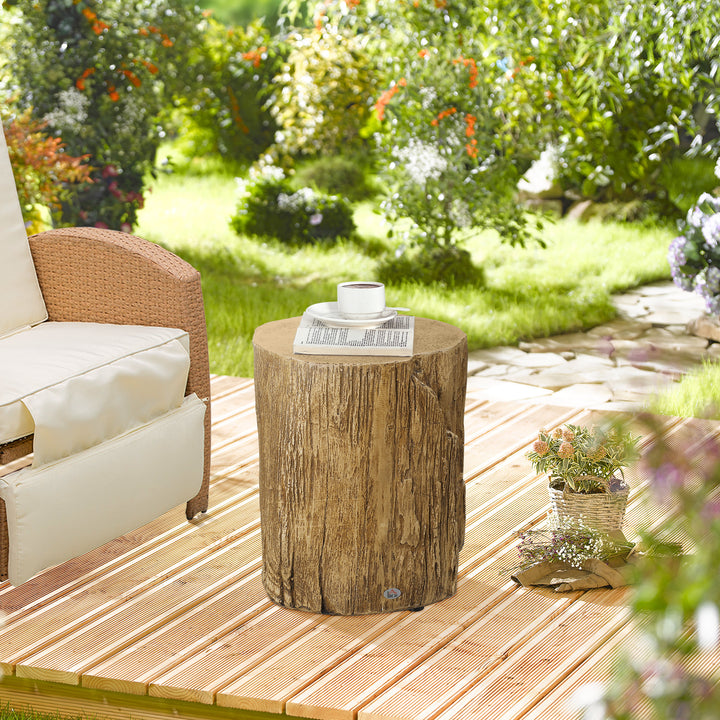 Buy farmhouse furniture Tree Stump End Table | Concrete Farmhouse Accent Table | Indoor &amp; Outdoor | 198 lb Capacity - Modern Cottage Farmhouse Furniture