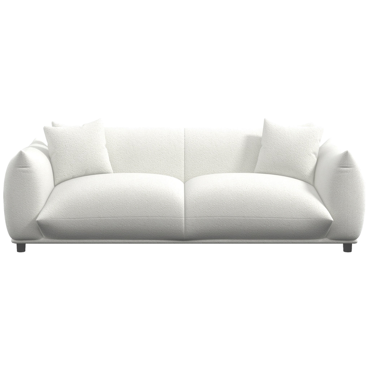 Buy farmhouse furniture Emma Mid Century Modern Luxury Cream Boucle Sofa - Modern Cottage Farmhouse Furniture