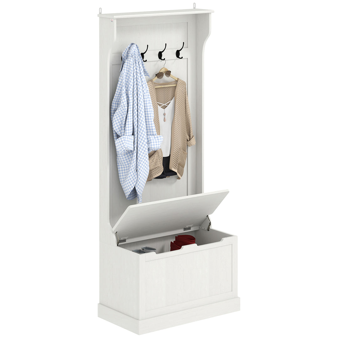 Buy farmhouse furniture White Farmhouse Mudroom Coat Rack Storage Sitting Bench - Modern Cottage Farmhouse Furniture