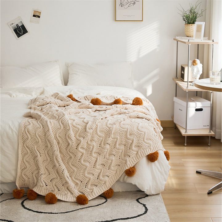 Buy farmhouse furniture Weathered Timber | Modern Farmhouse Knitted Throw Blanket - Modern Cottage Farmhouse Furniture