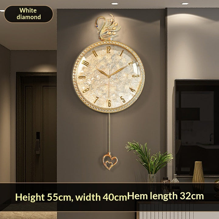 Buy farmhouse furniture Azure Mediterranean Contemporary Pearl Gold White Elegant Wall Clock - Modern Cottage Farmhouse Furniture