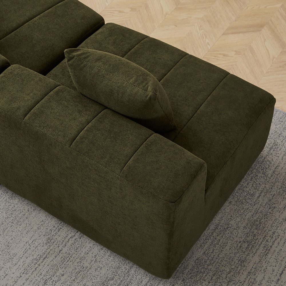 Buy farmhouse furniture The Valencia • European Farmhouse Olive Green Vista Sofa Sectional Couch - Modern Cottage Farmhouse Furniture