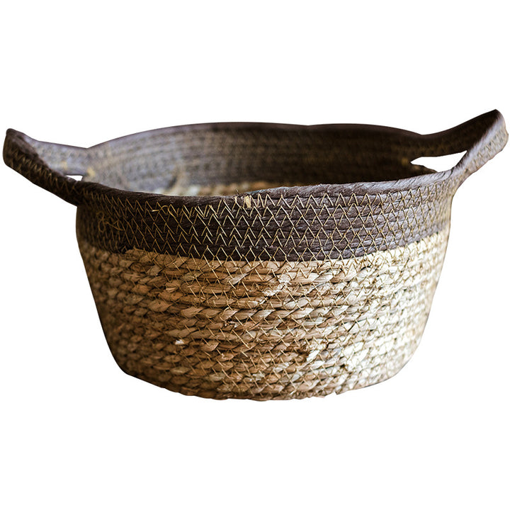 Buy farmhouse furniture Gallarate | Coastal Italian Natural straw woven soft storage basket - Modern Cottage Farmhouse Furniture