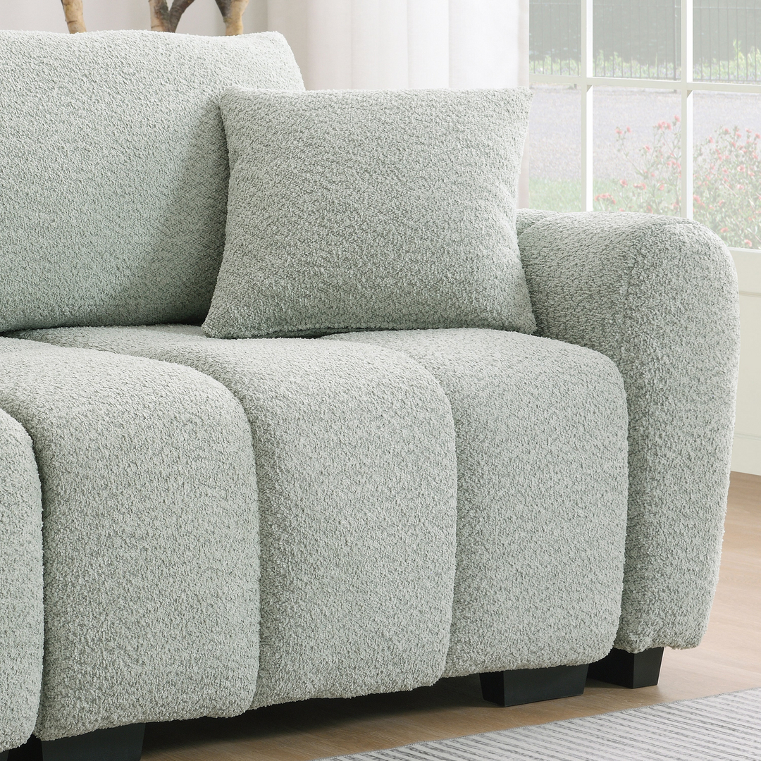Buy farmhouse furniture The La Riviera Modular Mediterranean Sectional Sofa with Movable Ottoman - Modern Cottage Farmhouse Furniture