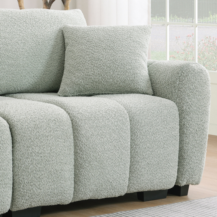 Buy farmhouse furniture The La Riviera Modular Mediterranean Sectional Sofa with Movable Ottoman - Modern Cottage Farmhouse Furniture