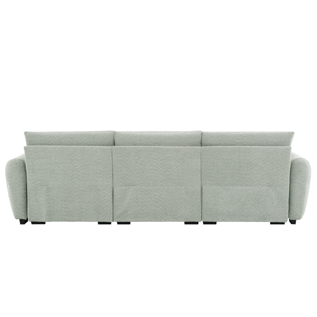 Buy farmhouse furniture The La Riviera Modular Mediterranean Sectional Sofa with Movable Ottoman - Modern Cottage Farmhouse Furniture