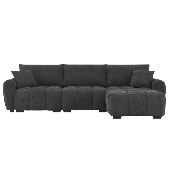 Buy farmhouse furniture The La Riviera Modular Mediterranean Sectional Sofa with Movable Ottoman - Modern Cottage Farmhouse Furniture