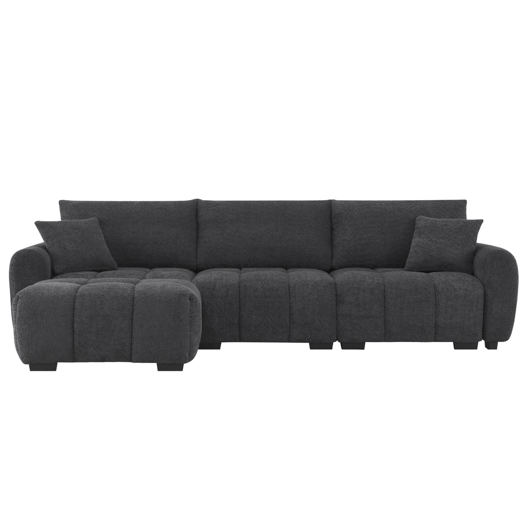 Buy farmhouse furniture The La Riviera Modular Mediterranean Sectional Sofa with Movable Ottoman - Modern Cottage Farmhouse Furniture