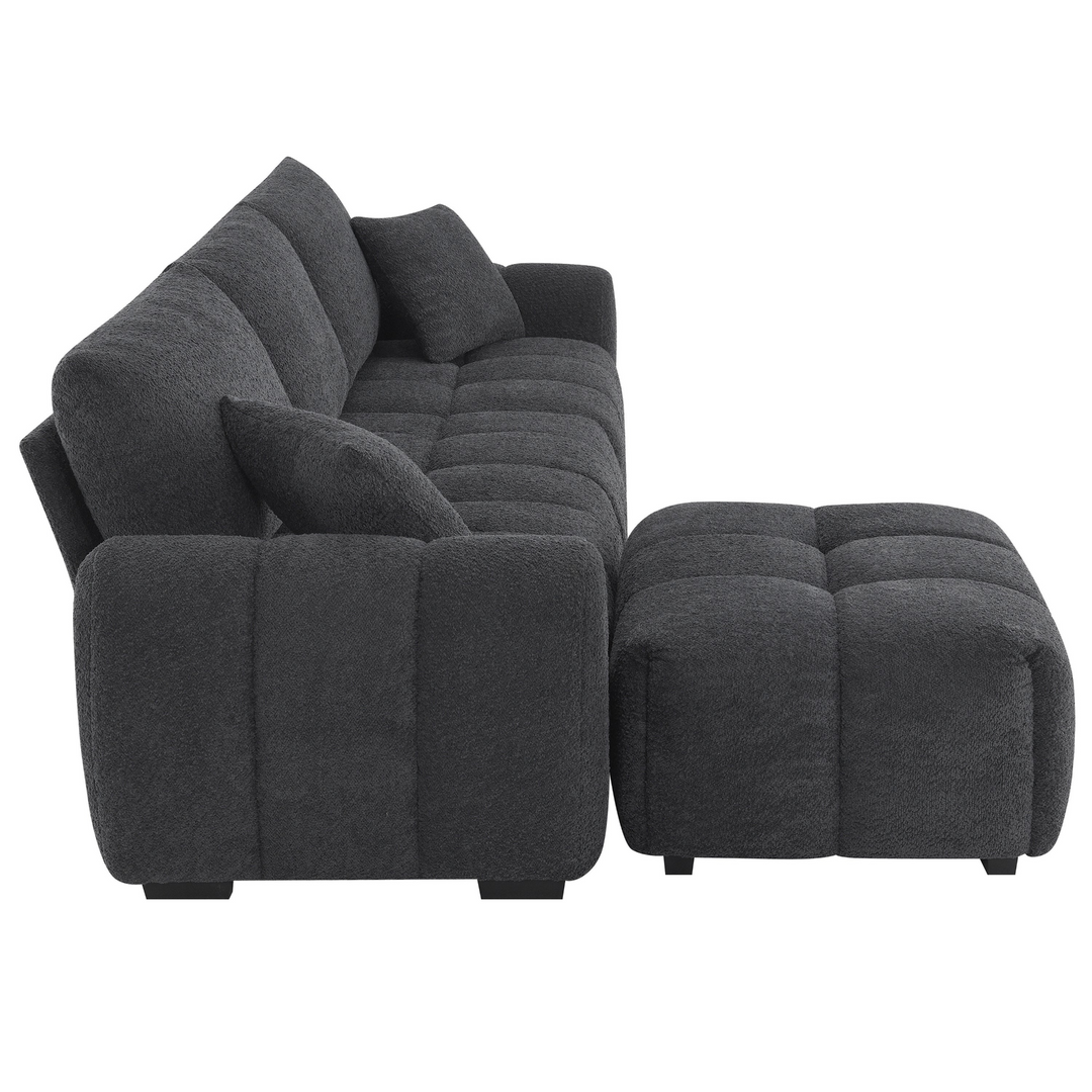 Buy farmhouse furniture The La Riviera Modular Mediterranean Sectional Sofa with Movable Ottoman - Modern Cottage Farmhouse Furniture