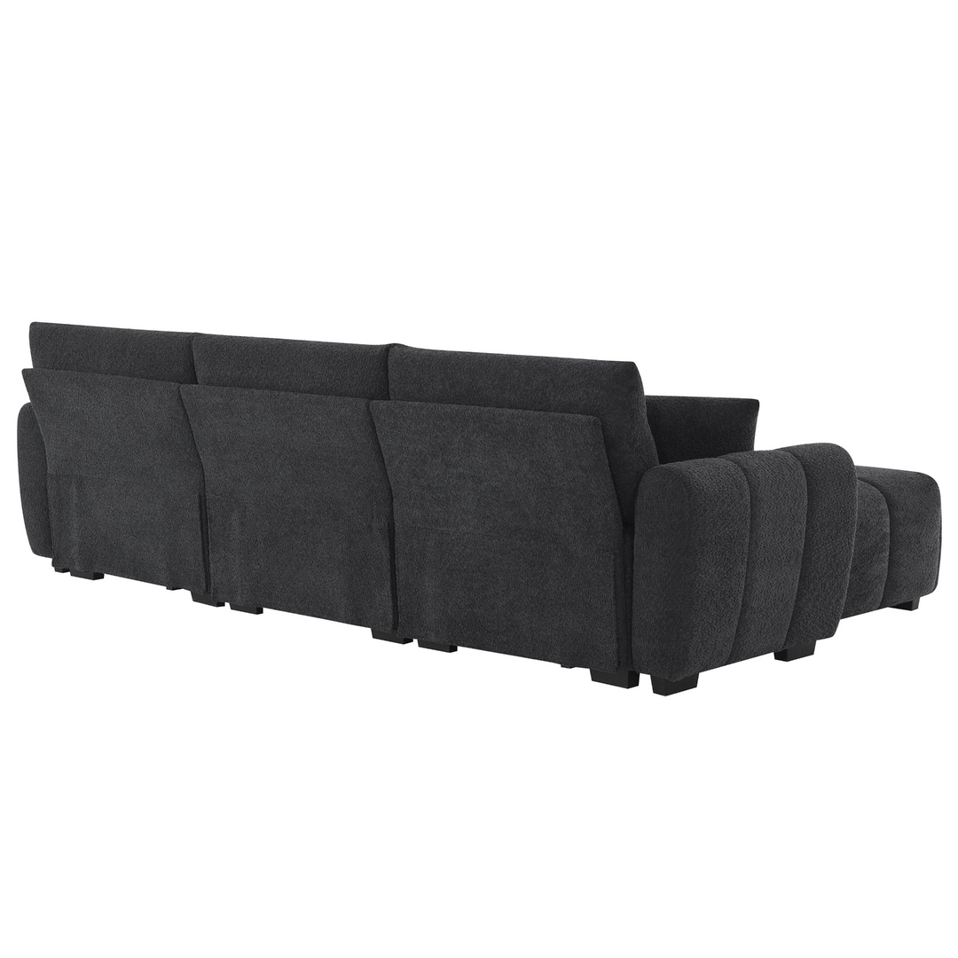 Buy farmhouse furniture The La Riviera Modular Mediterranean Sectional Sofa with Movable Ottoman - Modern Cottage Farmhouse Furniture