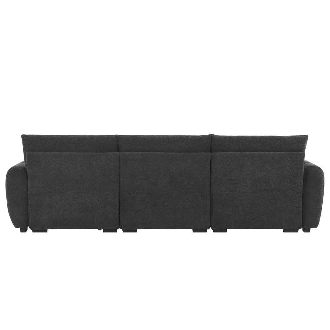 Buy farmhouse furniture The La Riviera Modular Mediterranean Sectional Sofa with Movable Ottoman - Modern Cottage Farmhouse Furniture