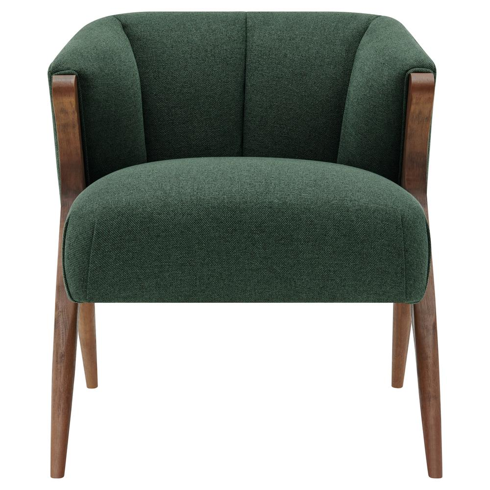Buy farmhouse furniture Florence Mediterranean Contemporary Fabric Accent Chair – Brown Legs - Modern Cottage Farmhouse Furniture