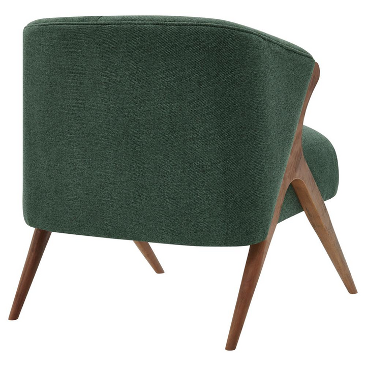 Buy farmhouse furniture Florence Mediterranean Contemporary Fabric Accent Chair – Brown Legs - Modern Cottage Farmhouse Furniture