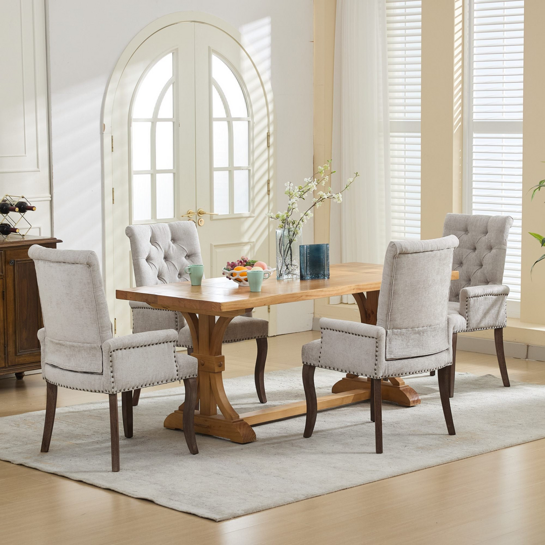 Buy farmhouse furniture Capri Minimal Upholstered Mediterranean Contemporary Accent Chairs - Modern Cottage Farmhouse Furniture