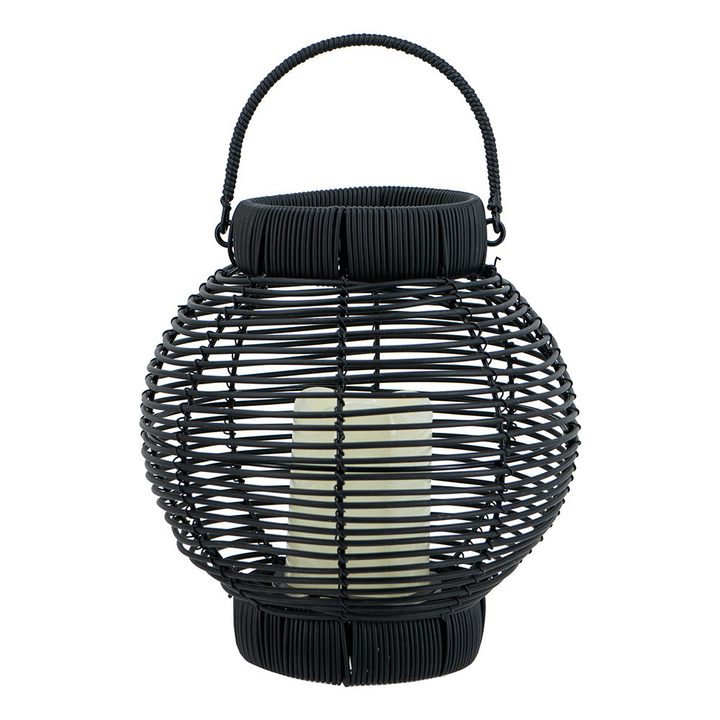 Buy farmhouse furniture Mediterranean Farmhouse Lighting Rattan Lantern with White LED Candle - Modern Cottage Farmhouse Furniture