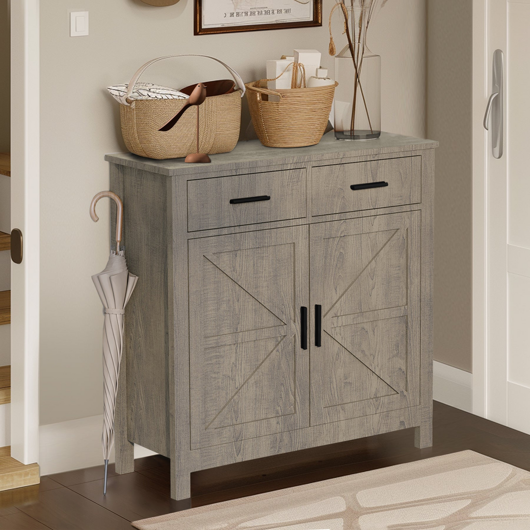 Buy farmhouse furniture Modern Farmhouse Foyer with 2 Drawers and 2 Doors for Versatile Home Organization - Modern Cottage Farmhouse Furniture