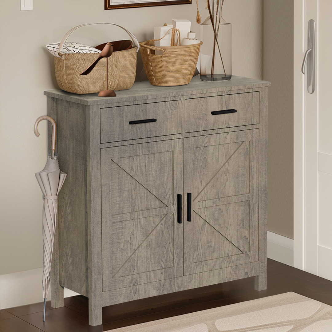 Buy farmhouse furniture Modern Farmhouse Foyer with 2 Drawers and 2 Doors for Versatile Home Organization - Modern Cottage Farmhouse Furniture