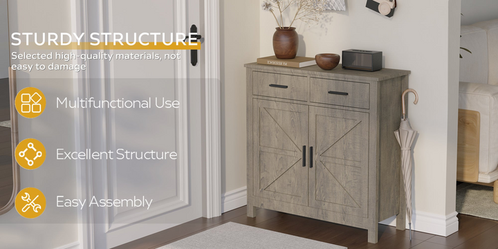 Buy farmhouse furniture Modern Farmhouse Foyer with 2 Drawers and 2 Doors for Versatile Home Organization - Modern Cottage Farmhouse Furniture
