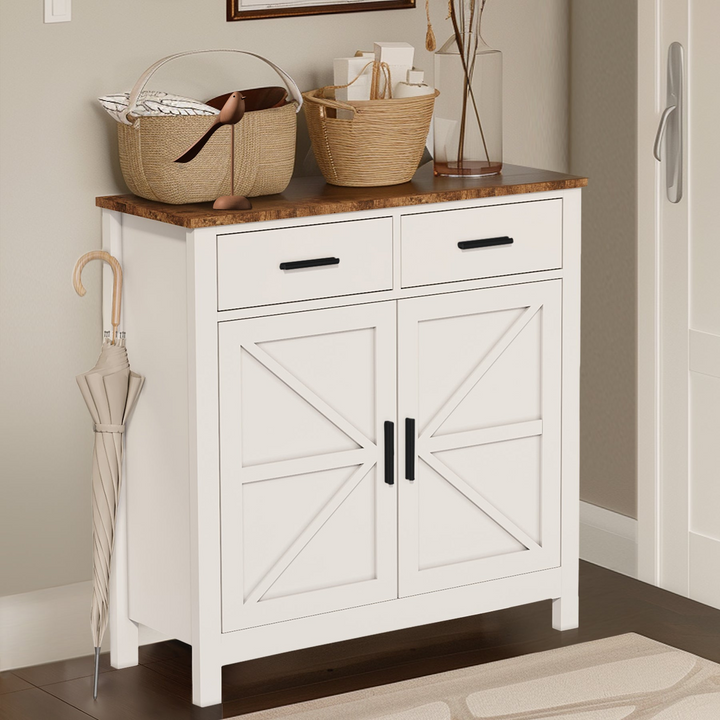 Buy farmhouse furniture Modern Farmhouse Foyer with 2 Drawers and 2 Doors for Versatile Home Organization - Modern Cottage Farmhouse Furniture