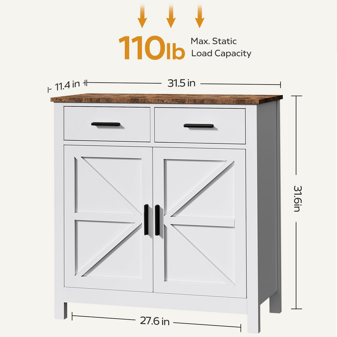 Buy farmhouse furniture Modern Farmhouse Foyer with 2 Drawers and 2 Doors for Versatile Home Organization - Modern Cottage Farmhouse Furniture