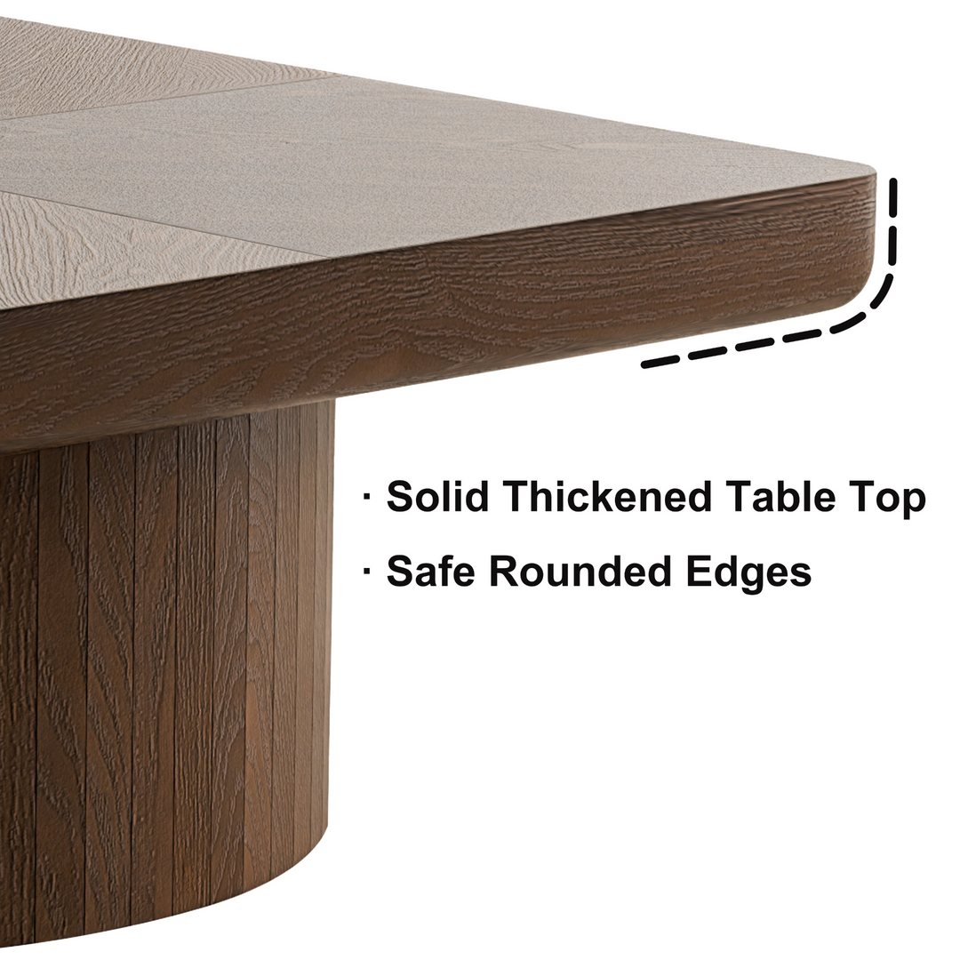 Buy farmhouse furniture Modern Farmhouse Square Coffee Table | Wood Veneer Parquet Top, 34.6" - Modern Cottage Farmhouse Furniture