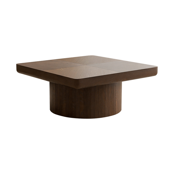 Buy farmhouse furniture Modern Farmhouse Square Coffee Table | Wood Veneer Parquet Top, 34.6" - Modern Cottage Farmhouse Furniture