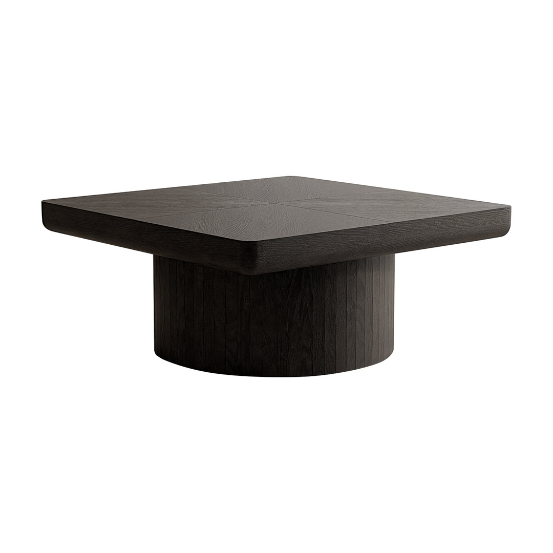 Buy farmhouse furniture Modern Farmhouse Square Coffee Table | Wood Veneer Parquet Top, 34.6" - Modern Cottage Farmhouse Furniture