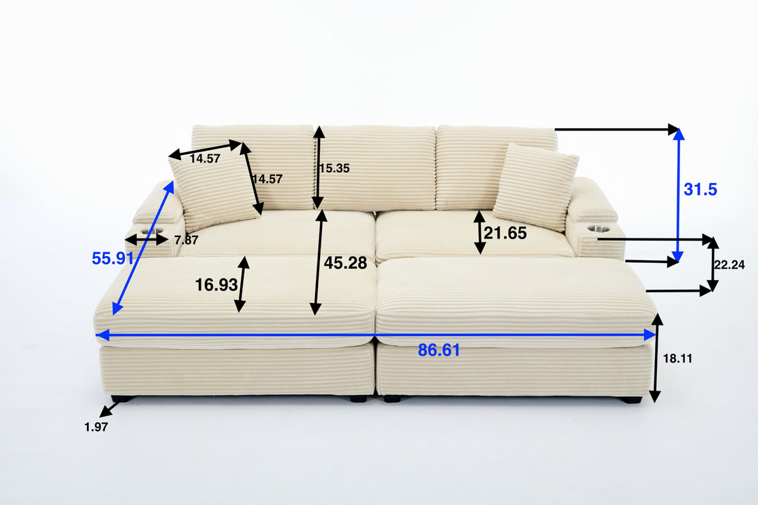 Buy farmhouse furniture Prairie • Modern American Cottage Farmhouse Style Modular Sofa Bed Set - Modern Cottage Farmhouse Furniture