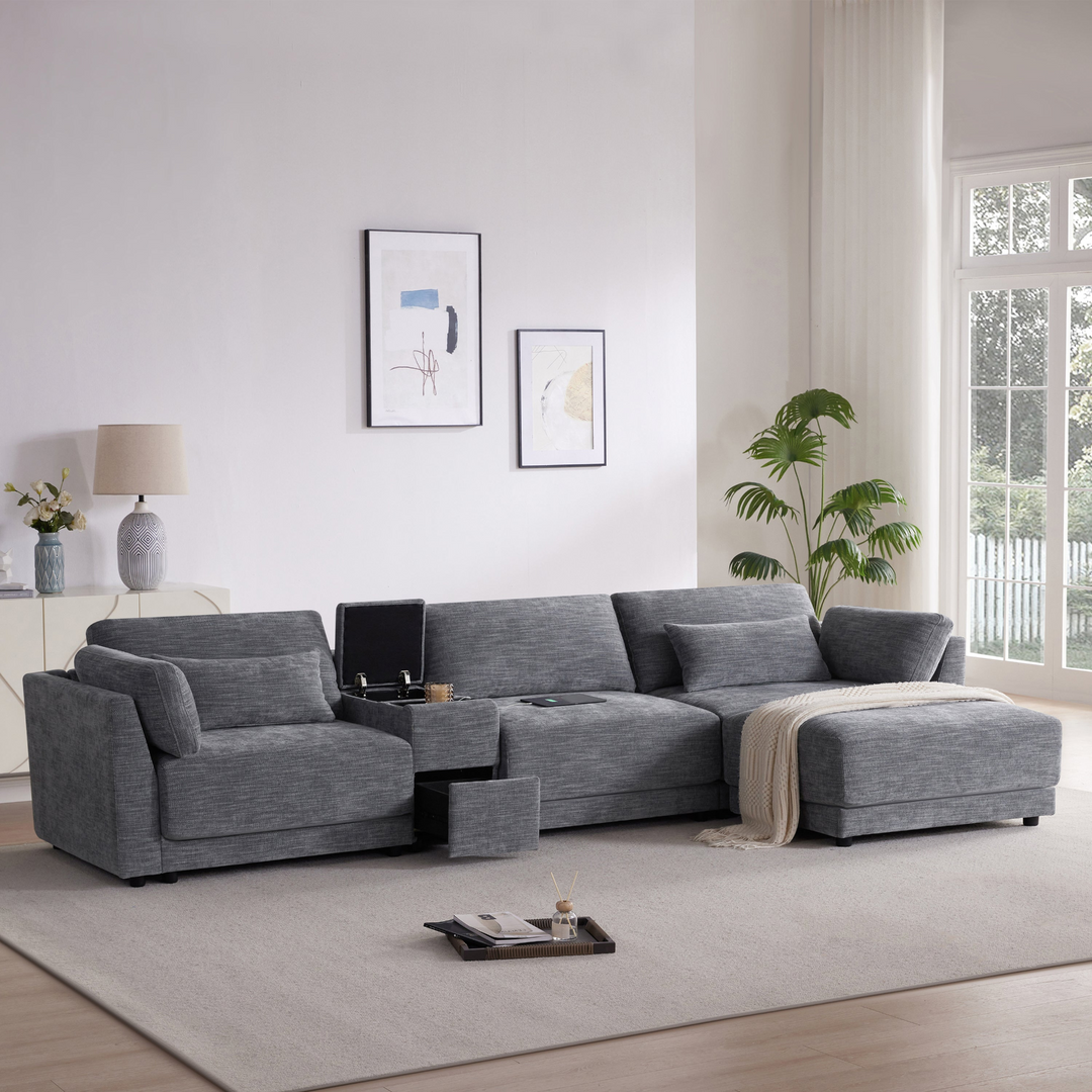 Buy farmhouse furniture Riviera Moderno L- Shape Contemporary Modern Mediterranean Estate Sofa Sectional - Modern Cottage Farmhouse Furniture