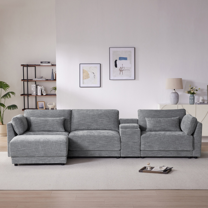 Buy farmhouse furniture Riviera Moderno L- Shape Contemporary Modern Mediterranean Estate Sofa Sectional - Modern Cottage Farmhouse Furniture