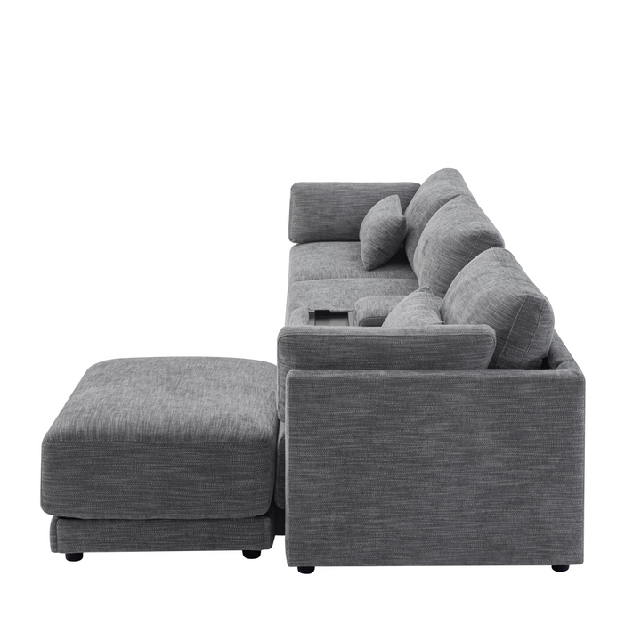 Buy farmhouse furniture Riviera Moderno L- Shape Contemporary Modern Mediterranean Estate Sofa Sectional - Modern Cottage Farmhouse Furniture