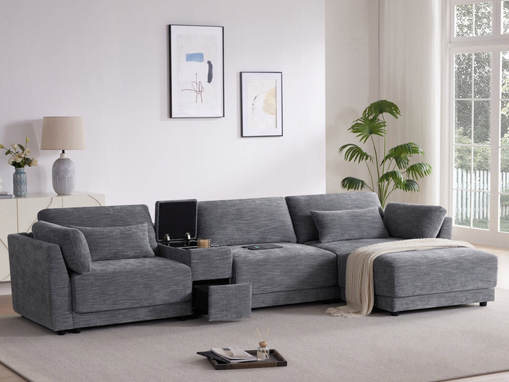 Buy farmhouse furniture Riviera Moderno L- Shape Contemporary Modern Mediterranean Estate Sofa Sectional - Modern Cottage Farmhouse Furniture