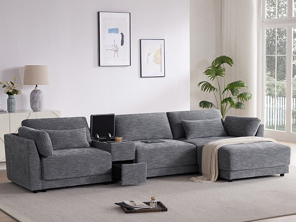 Buy farmhouse furniture Riviera Moderno L- Shape Contemporary Modern Mediterranean Estate Sofa Sectional - Modern Cottage Farmhouse Furniture