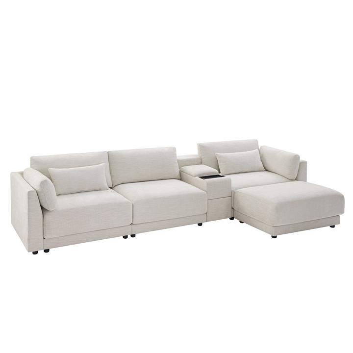 Buy farmhouse furniture Riviera Moderno L- Shape Contemporary Modern Mediterranean Estate Sofa Sectional - Modern Cottage Farmhouse Furniture