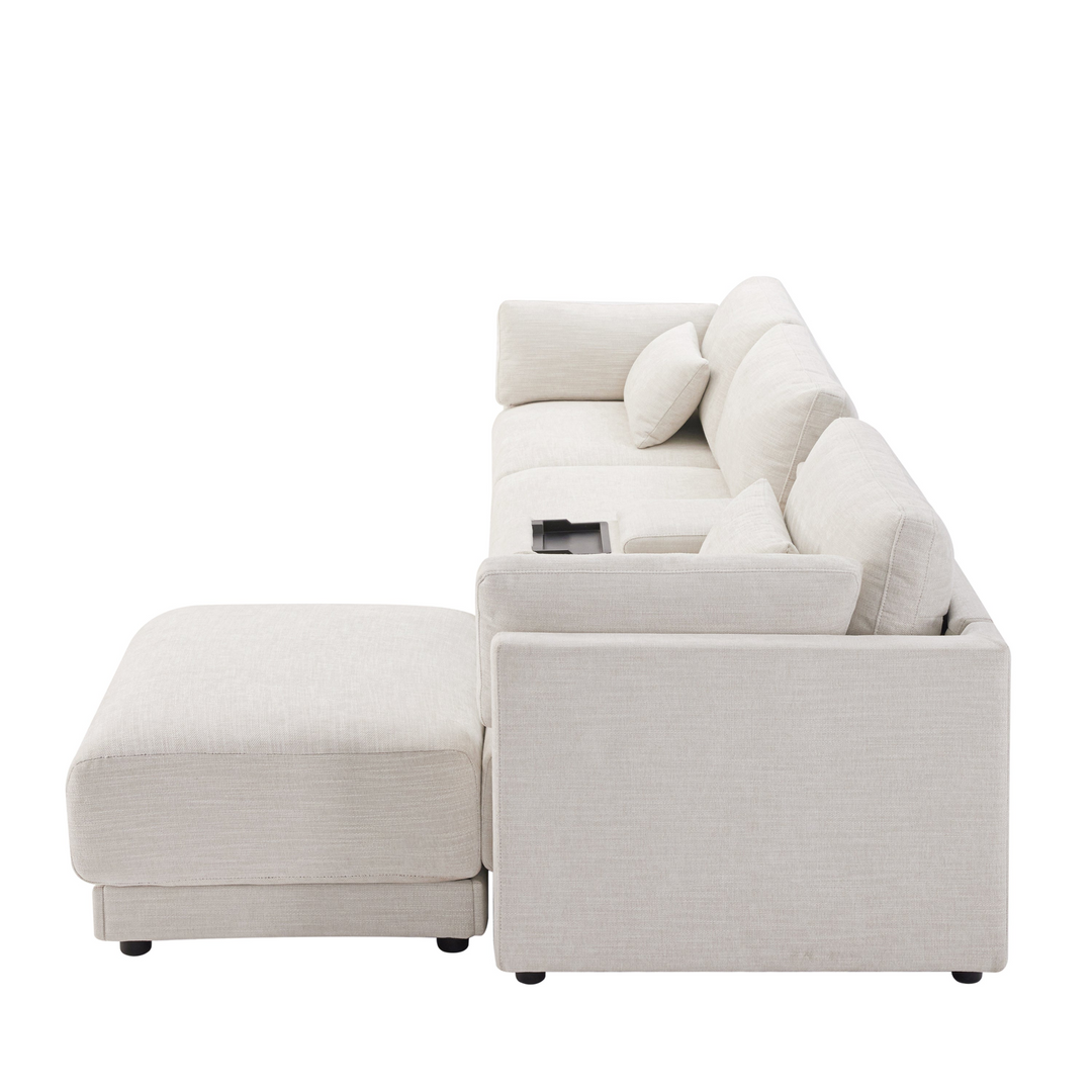Buy farmhouse furniture Riviera Moderno L- Shape Contemporary Modern Mediterranean Estate Sofa Sectional - Modern Cottage Farmhouse Furniture