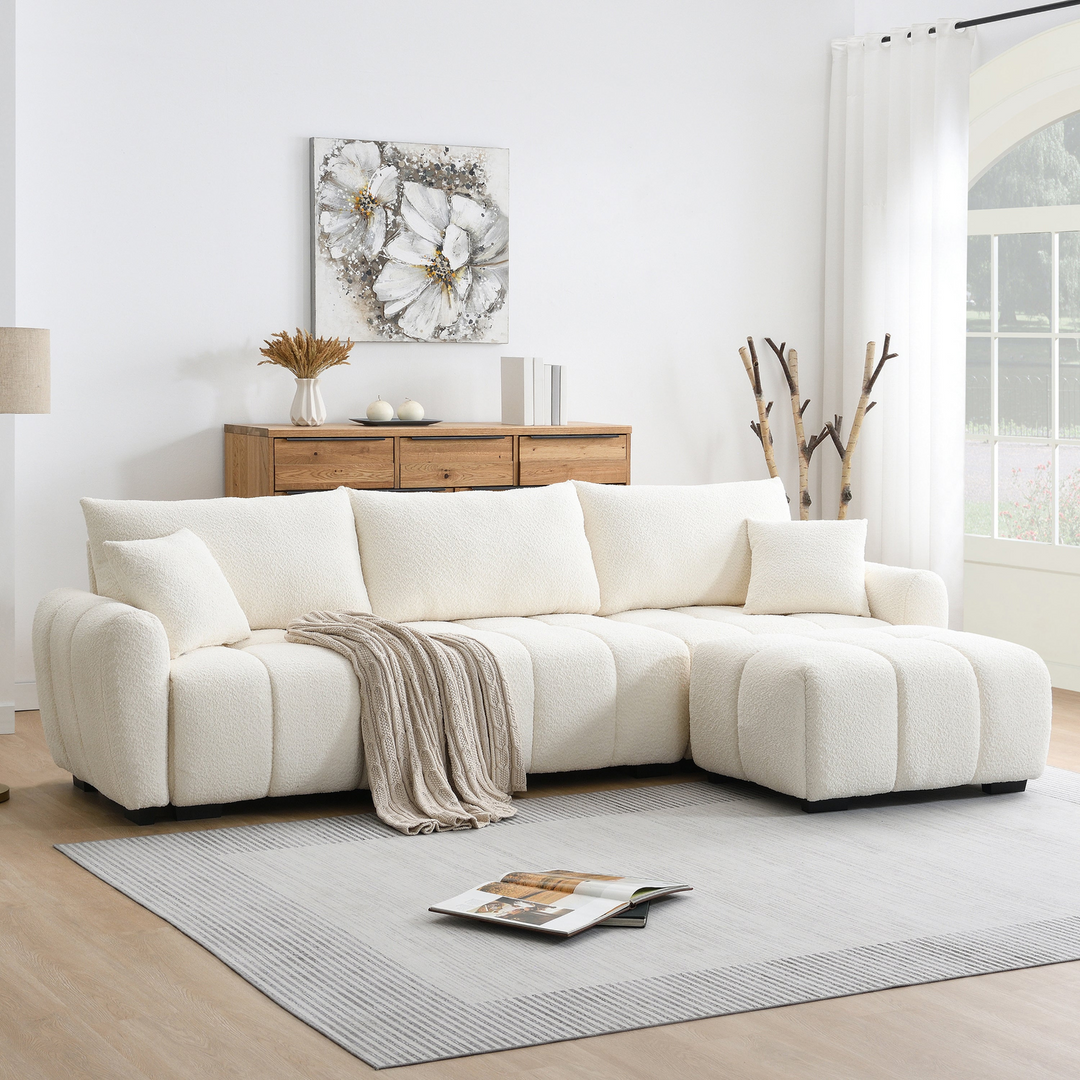 Buy farmhouse furniture Marbella Grande Mediterranean Modular Contemporary Lounge L-shape Sofa Sectional - Modern Cottage Farmhouse Furniture