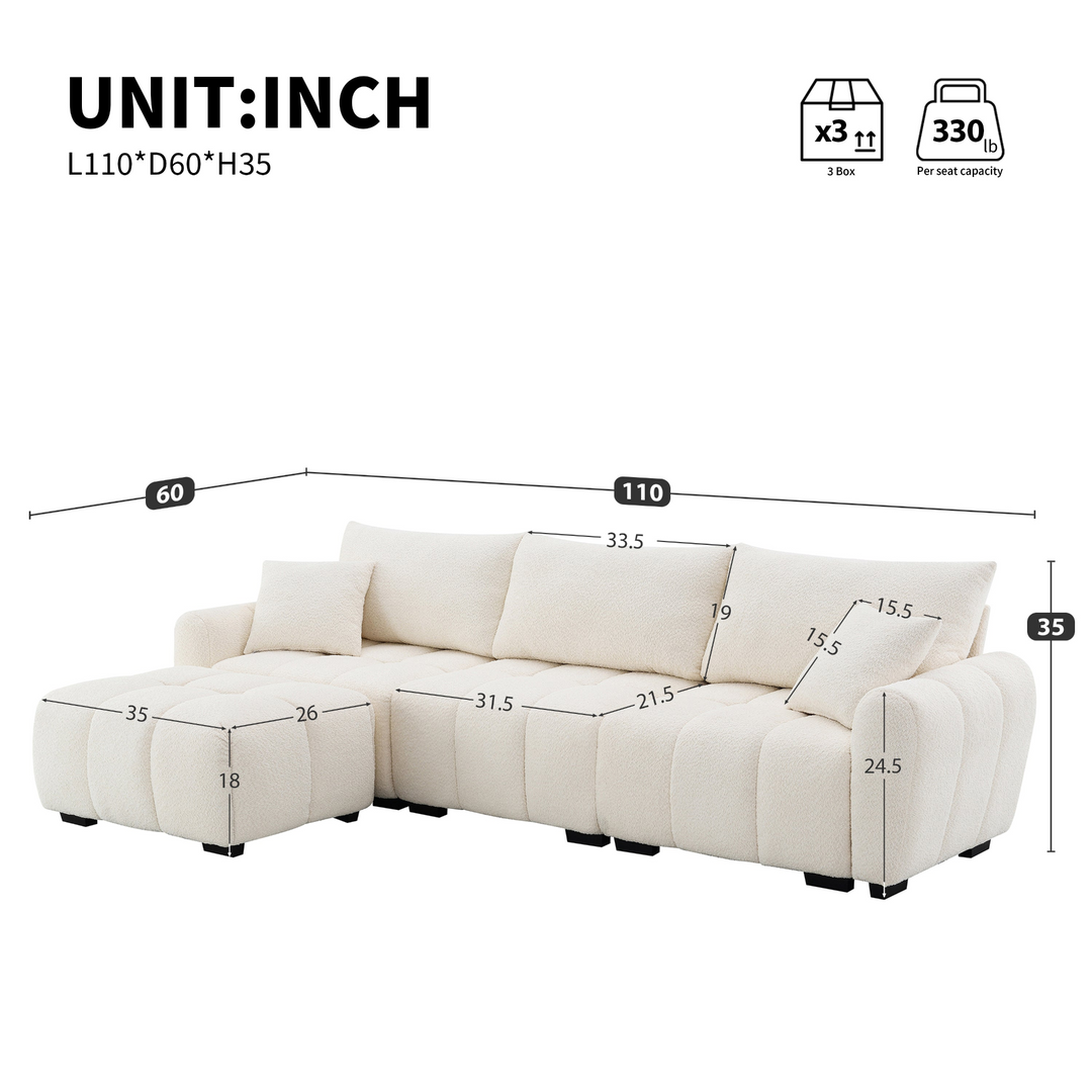 Buy farmhouse furniture Marbella Grande Mediterranean Modular Contemporary Lounge L-shape Sofa Sectional - Modern Cottage Farmhouse Furniture