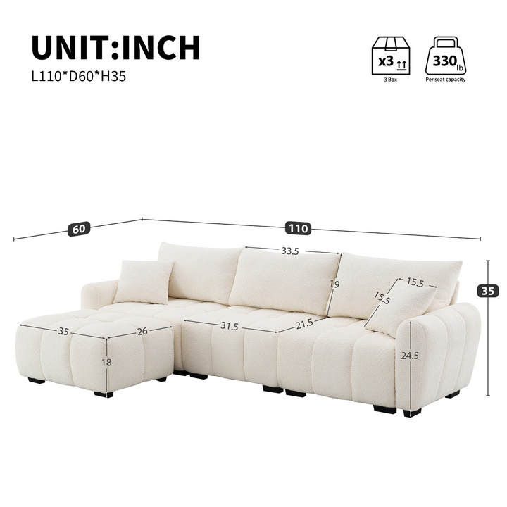 Buy farmhouse furniture Marbella Grande Mediterranean Modular Contemporary Lounge L-shape Sofa Sectional - Modern Cottage Farmhouse Furniture