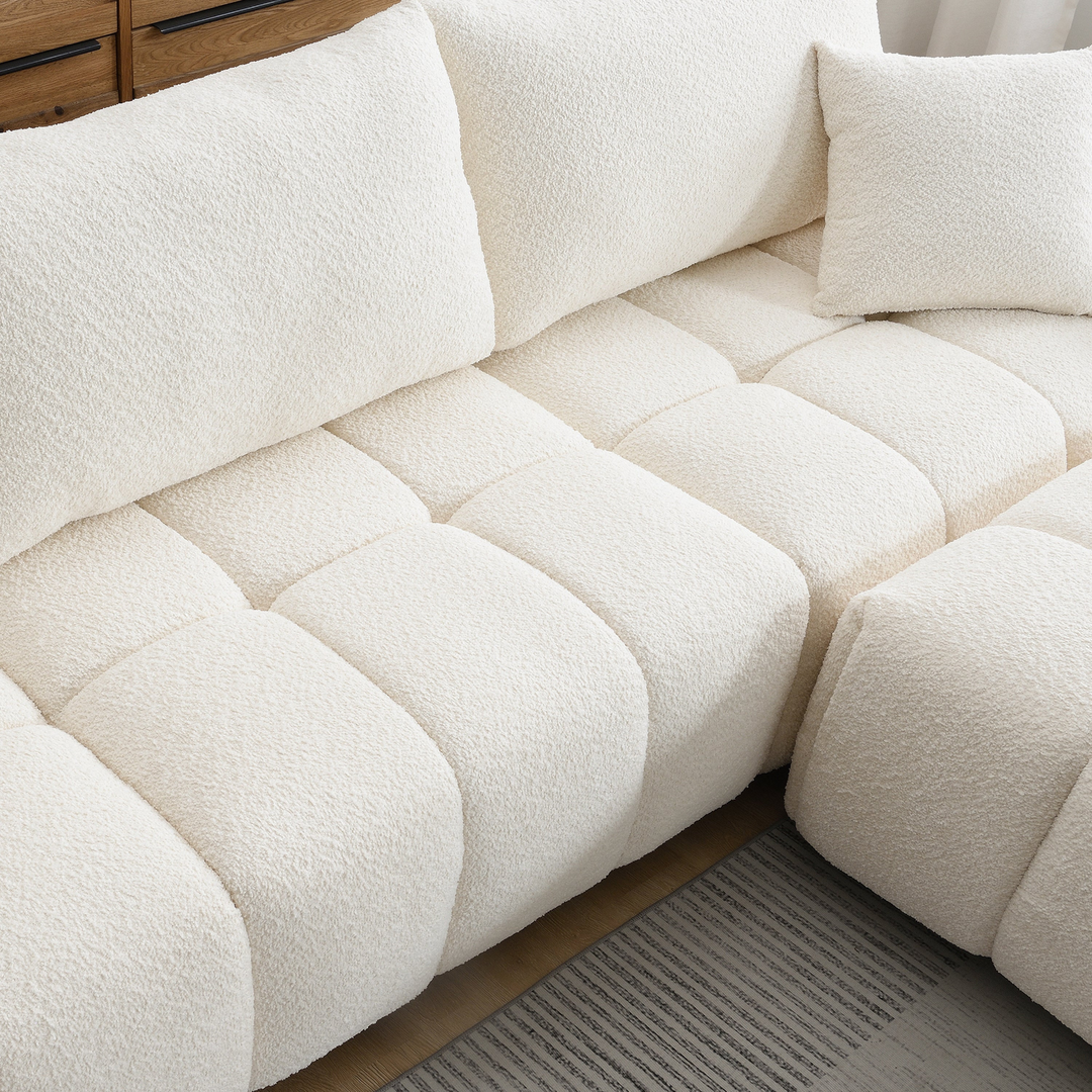 Buy farmhouse furniture Marbella Grande Mediterranean Modular Contemporary Lounge L-shape Sofa Sectional - Modern Cottage Farmhouse Furniture