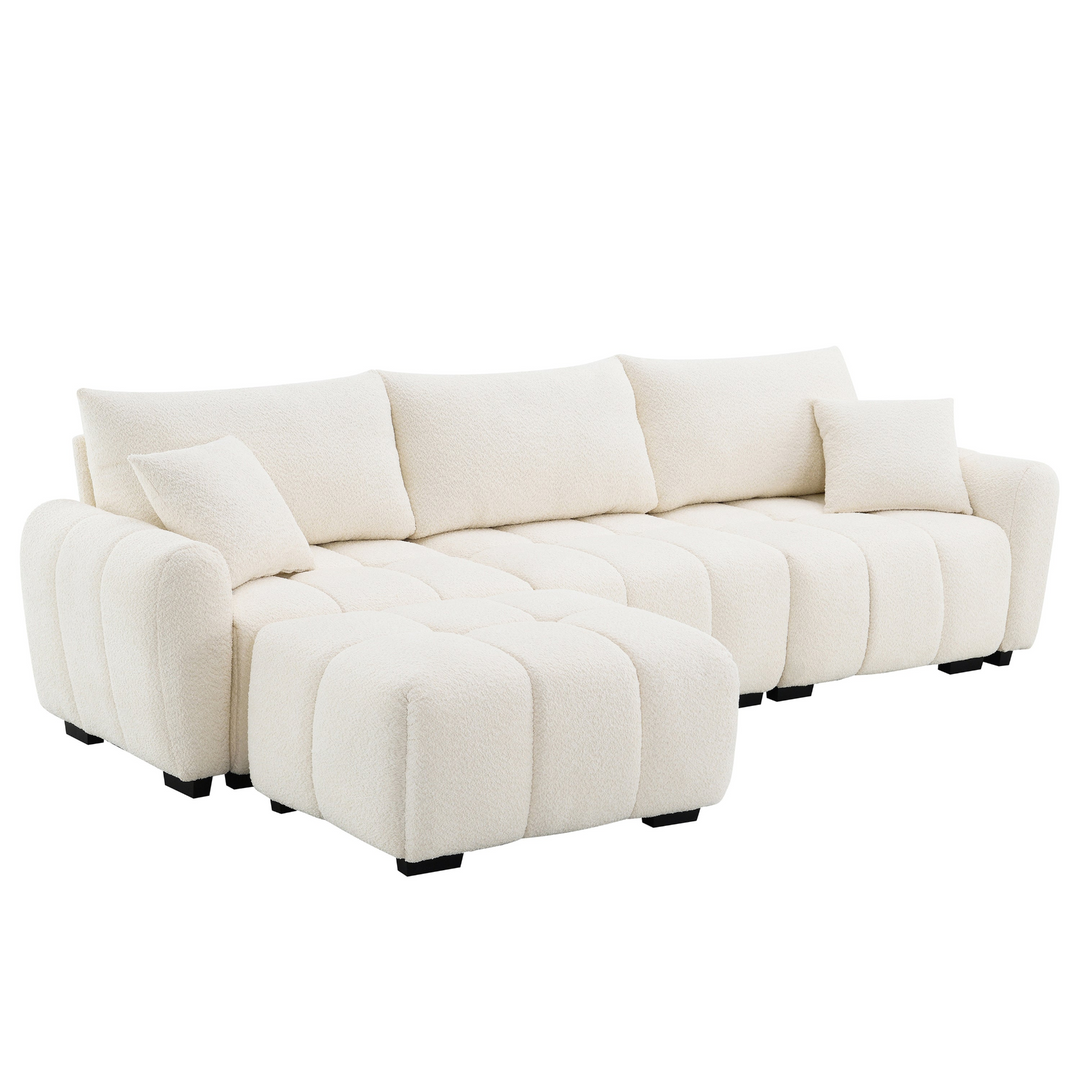 Buy farmhouse furniture Marbella Grande Mediterranean Modular Contemporary Lounge L-shape Sofa Sectional - Modern Cottage Farmhouse Furniture