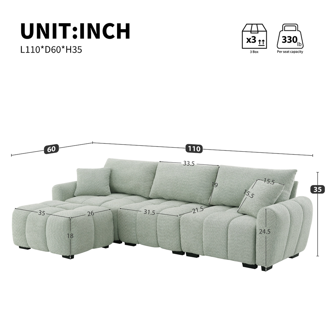 Buy farmhouse furniture Marbella Grande Mediterranean Modular Contemporary Lounge L-shape Sofa Sectional - Modern Cottage Farmhouse Furniture