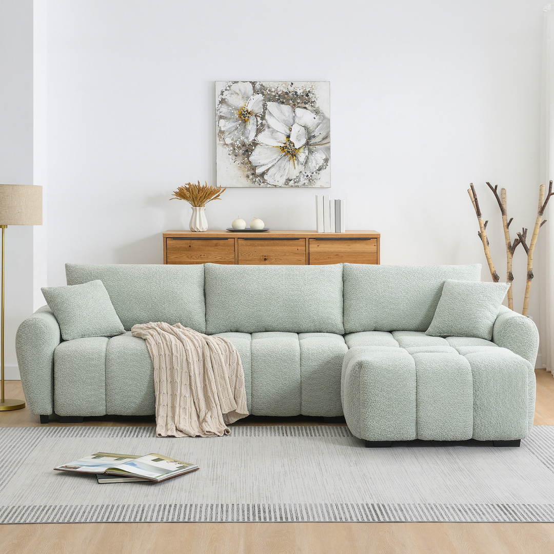 Buy farmhouse furniture Marbella Grande Mediterranean Modular Contemporary Lounge L-shape Sofa Sectional - Modern Cottage Farmhouse Furniture