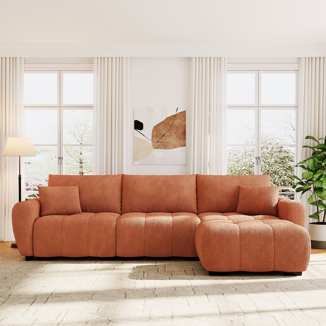 Buy farmhouse furniture Marbella Grande Mediterranean Modular Contemporary Lounge L-shape Sofa Sectional - Modern Cottage Farmhouse Furniture
