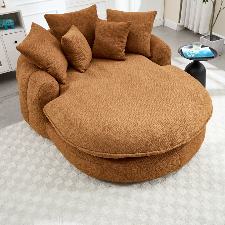 Buy farmhouse furniture Oversized Modern Cottage Farmhouse Oval Upholstered Bean Bag Sofa - Modern Cottage Farmhouse Furniture