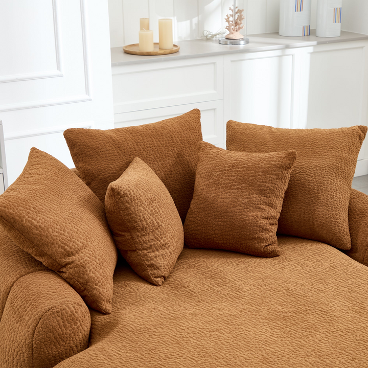 Buy farmhouse furniture Oversized Modern Cottage Farmhouse Oval Upholstered Bean Bag Sofa - Modern Cottage Farmhouse Furniture