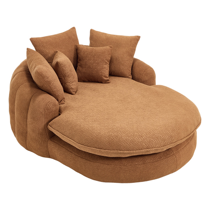 Buy farmhouse furniture Oversized Modern Cottage Farmhouse Oval Upholstered Bean Bag Sofa - Modern Cottage Farmhouse Furniture