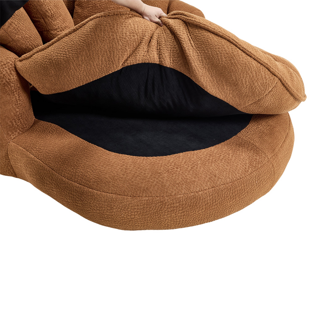 Buy farmhouse furniture Oversized Modern Cottage Farmhouse Oval Upholstered Bean Bag Sofa - Modern Cottage Farmhouse Furniture