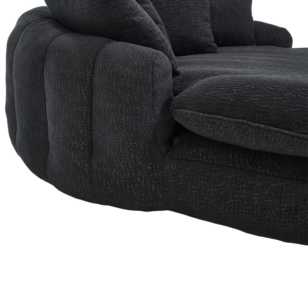 Buy farmhouse furniture Oversized Modern Cottage Farmhouse Oval Upholstered Bean Bag Sofa - Modern Cottage Farmhouse Furniture