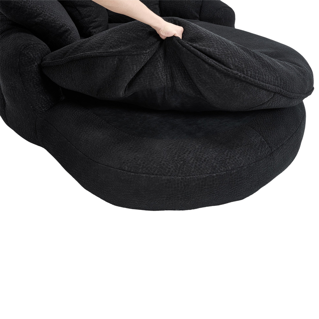 Buy farmhouse furniture Oversized Modern Cottage Farmhouse Oval Upholstered Bean Bag Sofa - Modern Cottage Farmhouse Furniture
